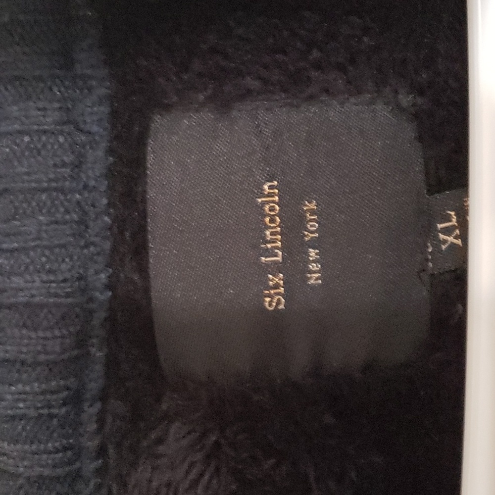 Six Lincoln Men’s Black/Navy Jacket - Picture 4 of 8